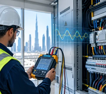 Electrical power quality monitoring in a commercial building