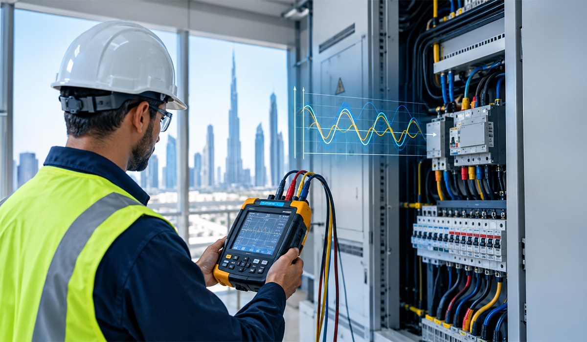 Electrical power quality monitoring in a commercial building
